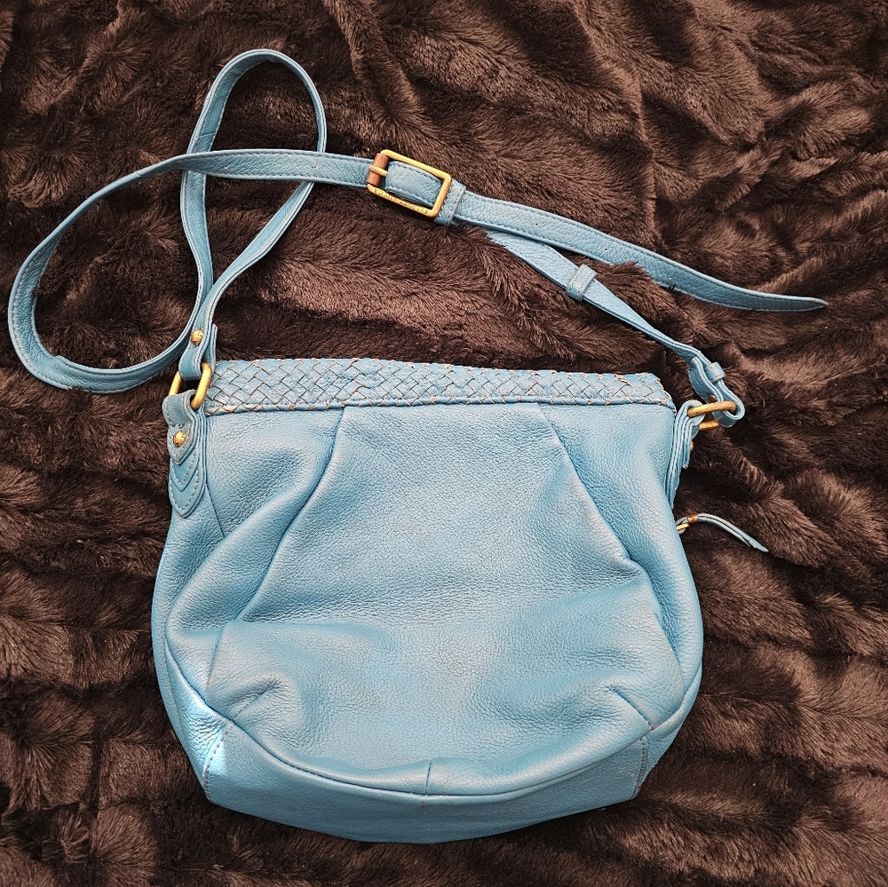 Elliott Lucca Blue Jean Leather Crossbody Bag - Picture 2 of 15